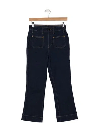 Pre-owned Khaite High-rise Flared Jeans In Blue