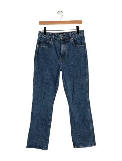 Pre-owned Khaite High-rise Flared Jeans In Blue