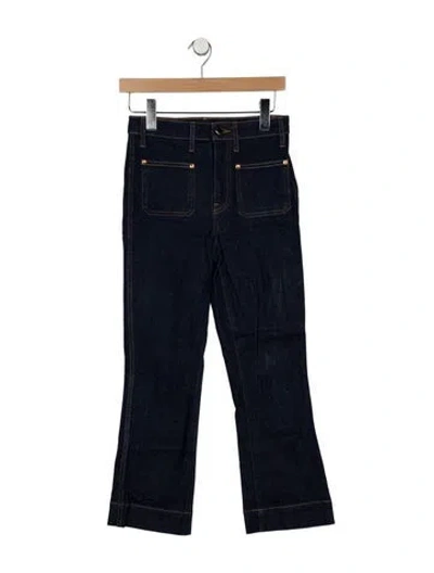 Pre-owned Khaite High-rise Flared Jeans In Blue