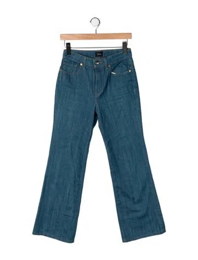 Pre-owned Khaite High-rise Flared Jeans In Blue
