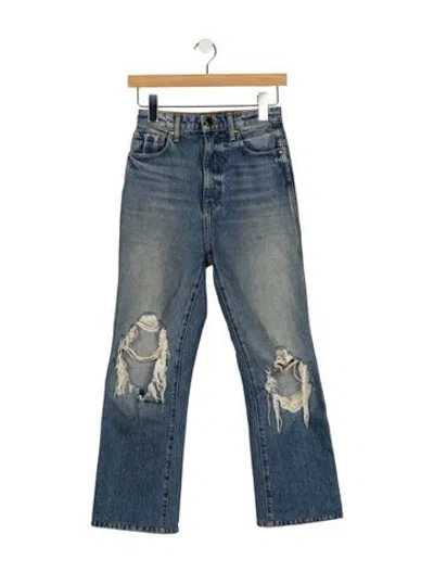 Pre-owned Khaite High-rise Flared Jeans In Blue