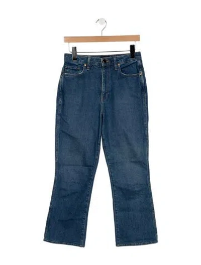 Pre-owned Khaite High-rise Flared Jeans In Blue