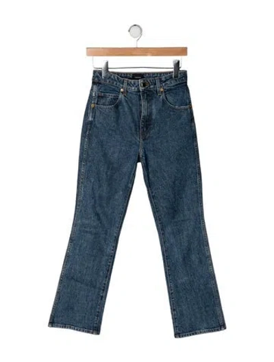 Pre-owned Khaite High-rise Flared Jeans In Blue