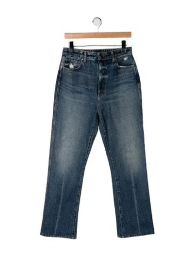 Pre-owned Khaite High-rise Flared Jeans In Blue