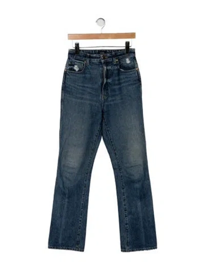 Pre-owned Khaite High-rise Flared Jeans In Blue