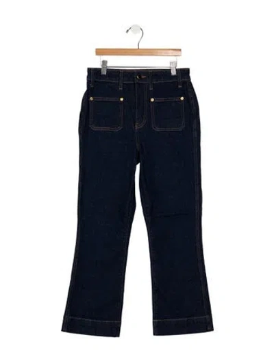 Pre-owned Khaite High-rise Flared Jeans In Blue