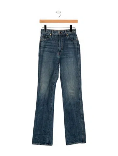 Pre-owned Khaite High-rise Flared Jeans In Blue
