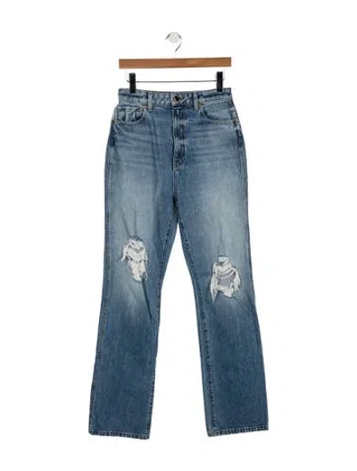 Pre-owned Khaite High-rise Flared Jeans In Blue