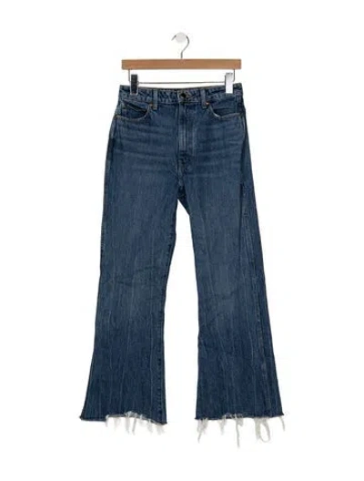 Pre-owned Khaite High-rise Flared Jeans In Blue