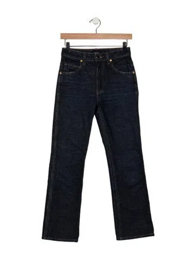 Pre-owned Khaite High-rise Flared Jeans In Blue