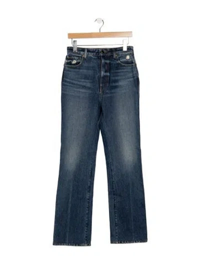 Pre-owned Khaite High-rise Flared Jeans In Blue
