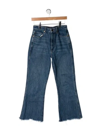Pre-owned Khaite High-rise Flared Jeans In Blue