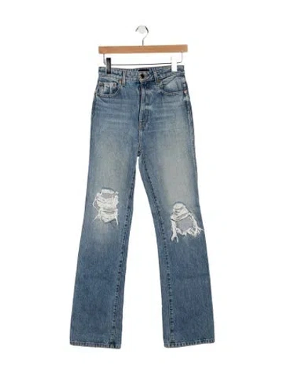 Pre-owned Khaite High-rise Flared Jeans In Blue