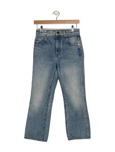 Pre-owned Khaite High-rise Flared Jeans In Blue