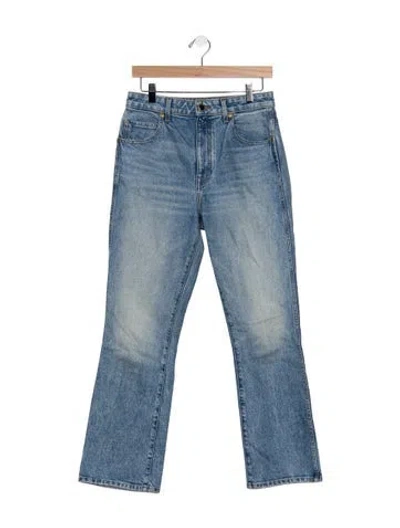 Pre-owned Khaite High-rise Flared Jeans In Blue