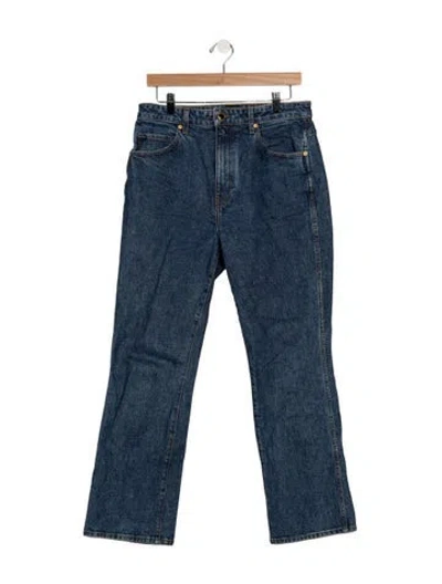 Pre-owned Khaite High-rise Flared Jeans In Blue