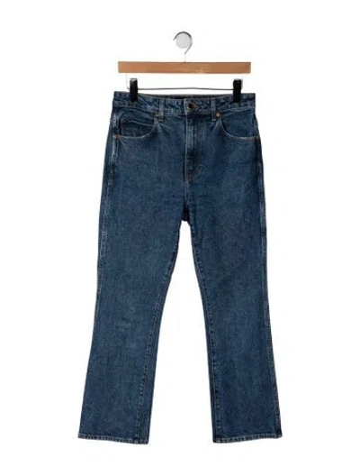 Pre-owned Khaite High-rise Flared Jeans In Blue