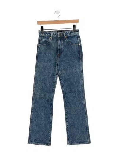 Pre-owned Khaite High-rise Flared Jeans In Blue