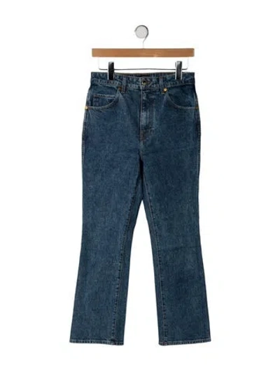 Pre-owned Khaite High-rise Flared Jeans In Blue