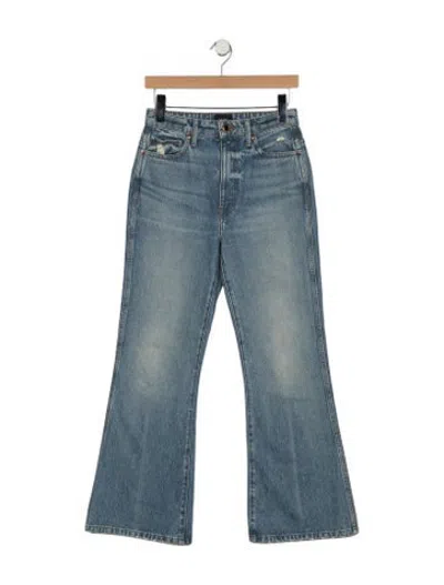 Pre-owned Khaite High-rise Flared Jeans In Blue