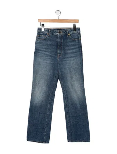 Pre-owned Khaite High-rise Flared Jeans In Blue