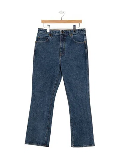 Pre-owned Khaite High-rise Flared Jeans In Blue