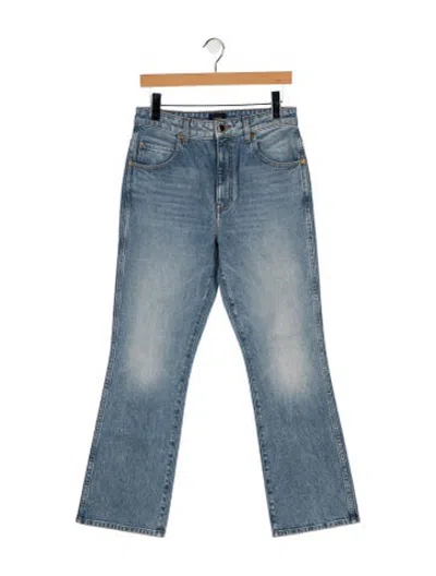 Pre-owned Khaite High-rise Flared Jeans In Blue