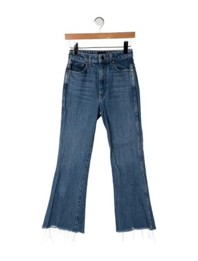 Pre-owned Khaite High-rise Flared Jeans In Blue