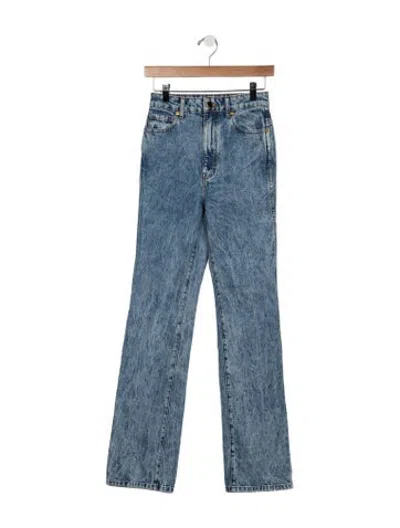 Pre-owned Khaite High-rise Flared Jeans In Blue