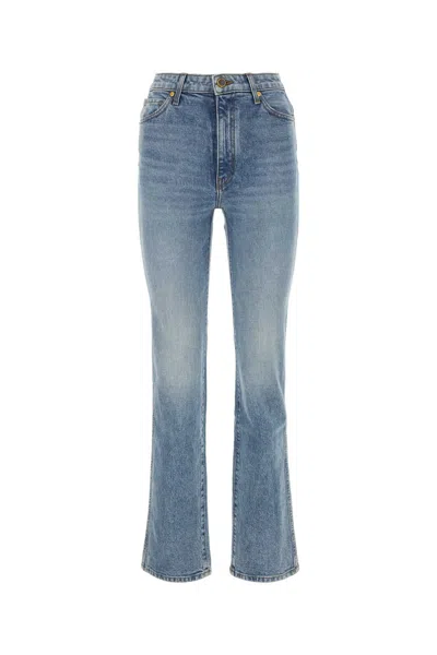Khaite High-rise Flared Jeans In Light Blue
