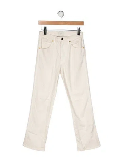 Pre-owned Khaite High-rise Flared Jeans In Neutrals