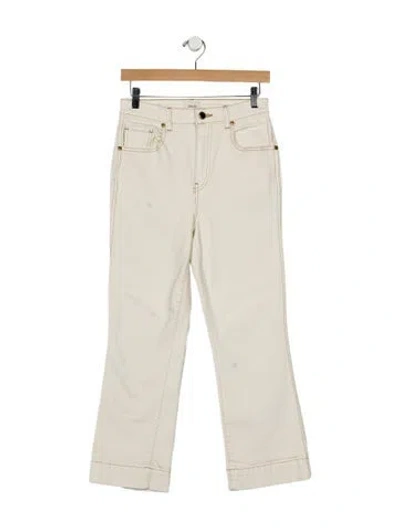 Pre-owned Khaite High-rise Flared Jeans In Neutrals