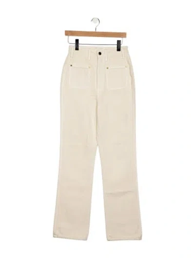 Pre-owned Khaite High-rise Flared Jeans In Neutrals