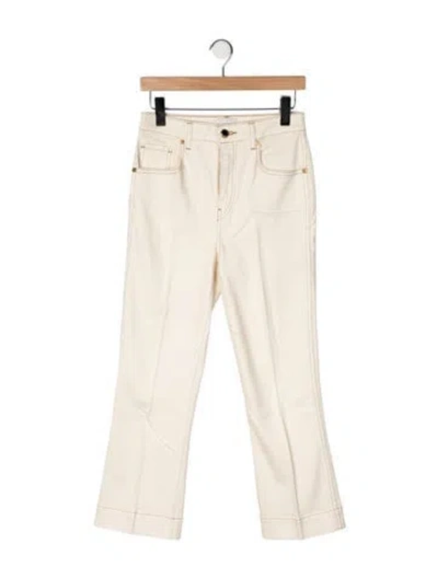 Pre-owned Khaite High-rise Flared Jeans W/ Tags In Yellow