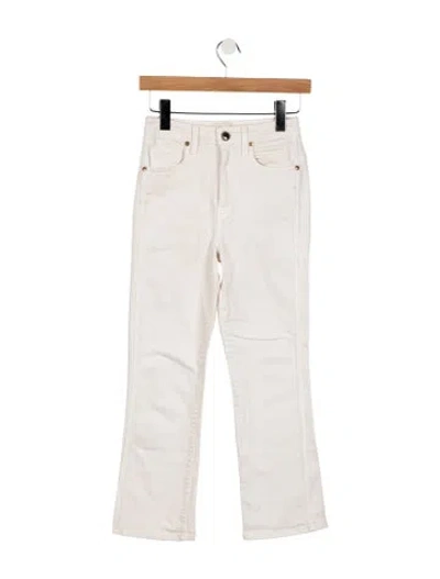 Pre-owned Khaite High-rise Flared Jeans In White