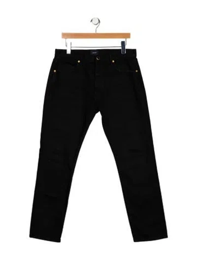 Pre-owned Khaite High-rise Straight Leg Jeans In Black