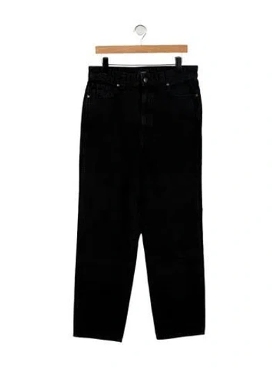 Pre-owned Khaite High-rise Straight Leg Jeans In Black