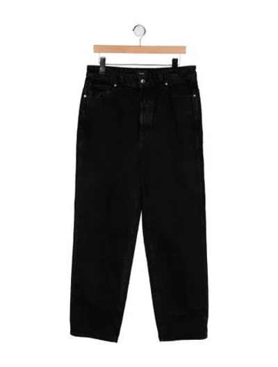 Pre-owned Khaite High-rise Straight Leg Jeans In Black