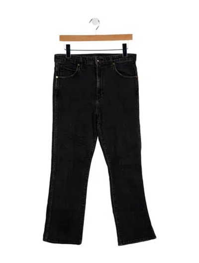 Pre-owned Khaite High-rise Straight Leg Jeans In Black