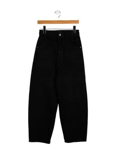 Pre-owned Khaite High-rise Straight Leg Jeans In Black