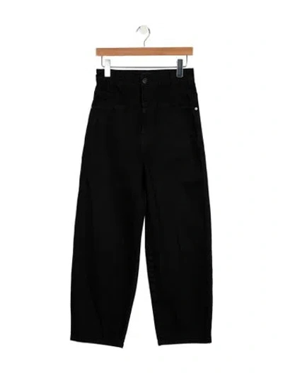 Pre-owned Khaite High-rise Straight Leg Jeans In Black