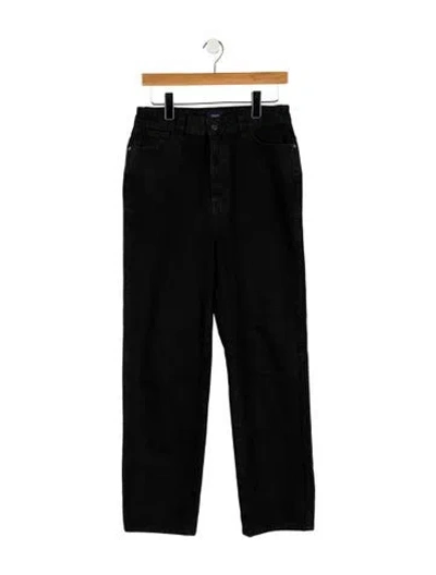 Pre-owned Khaite High-rise Straight Leg Jeans In Black