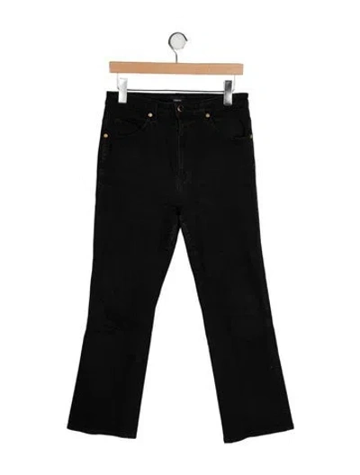 Pre-owned Khaite High-rise Straight Leg Jeans In Black