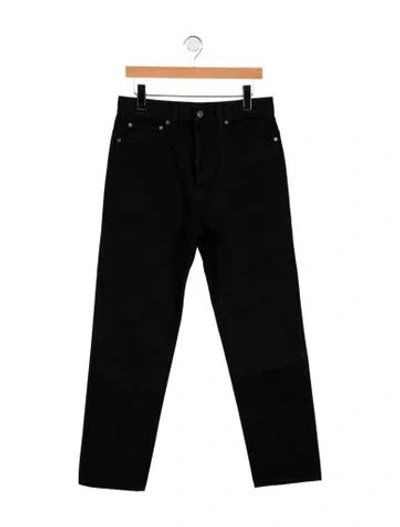 Pre-owned Khaite High-rise Straight Leg Jeans In Black