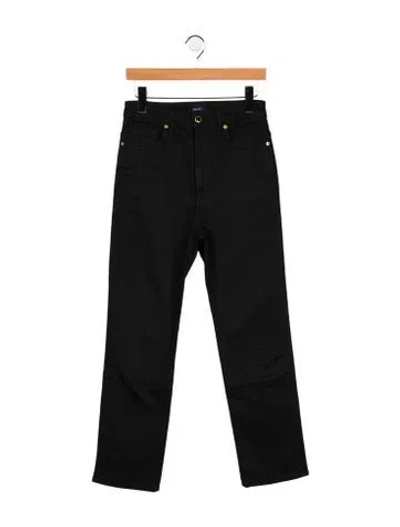 Pre-owned Khaite High-rise Straight Leg Jeans In Black