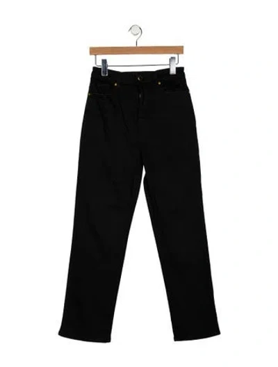 Pre-owned Khaite High-rise Straight Leg Jeans In Black