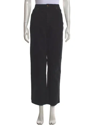 Pre-owned Khaite High-rise Straight Leg Jeans In Black