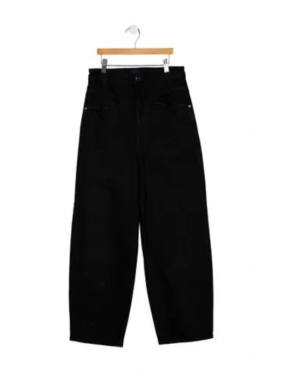 Pre-owned Khaite High-rise Straight Leg Jeans In Black