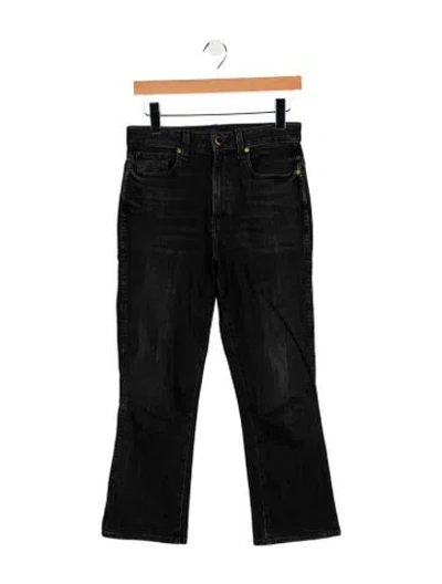 Pre-owned Khaite High-rise Straight Leg Jeans In Black