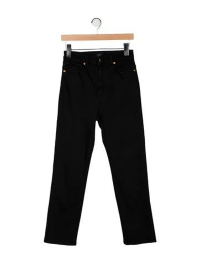 Pre-owned Khaite High-rise Straight Leg Jeans In Black